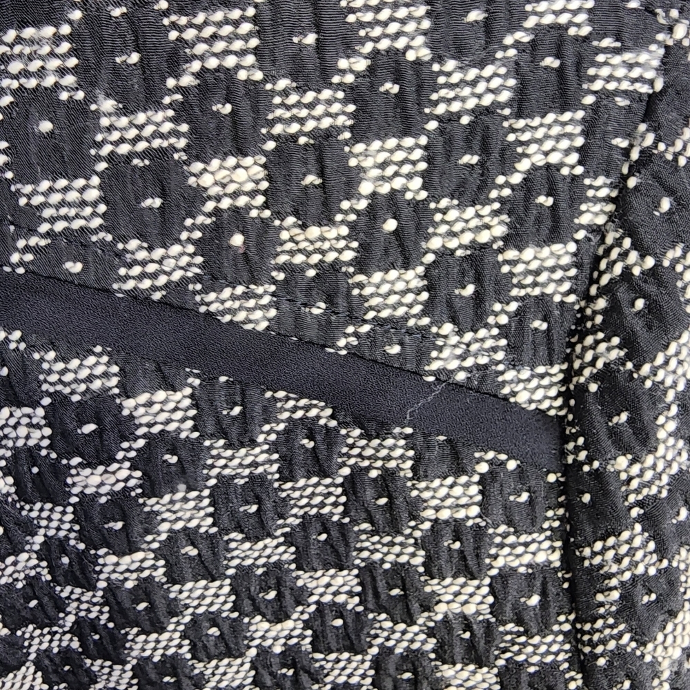 BLACK PEPPER winter jacket size 10 black white warm short bomber blazer - Picture 7 of 13